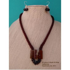 Garnet Splendor Necklace and Earrings 